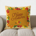 Axyaa Autumn Leaves Decorative Pillow Cover for Sofa, Bedroom, Car