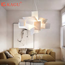 Axyaa Big Bang LED Pendant Lights Red White Postmodern Art Decor D65cm