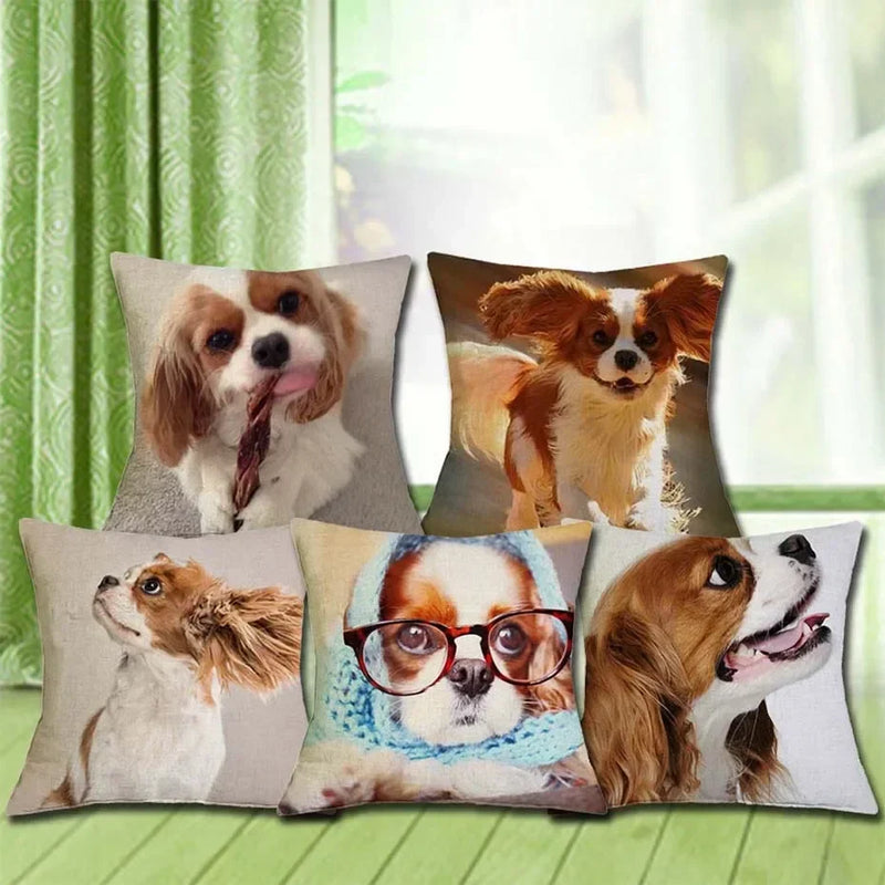 Axyaa Cavalier King Charles Spaniel Sofa Cushion Cover - Home Decor & Party Accessory