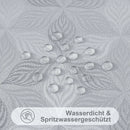 Axyaa Jacquard Leaf Flower Polyester Tablecloth Grey