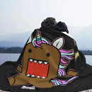 Axyaa Domo Kun Unicorn Flannel Blanket: Japanese Anime Rockers Throw Blanket