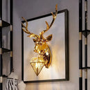 Axyaa Deer Antlers LED Wall Light: Modern Retro Bedroom Living Room Sconce