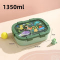 Axyaa Large Capacity Bento Box with Soup Bowl, Spoon - Children's School, Picnic Lunch Container