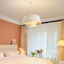 Axyaa Cream Fabric Ceiling Chandelier: Nordic Romantic Lighting for Home, Restaurant or Attic