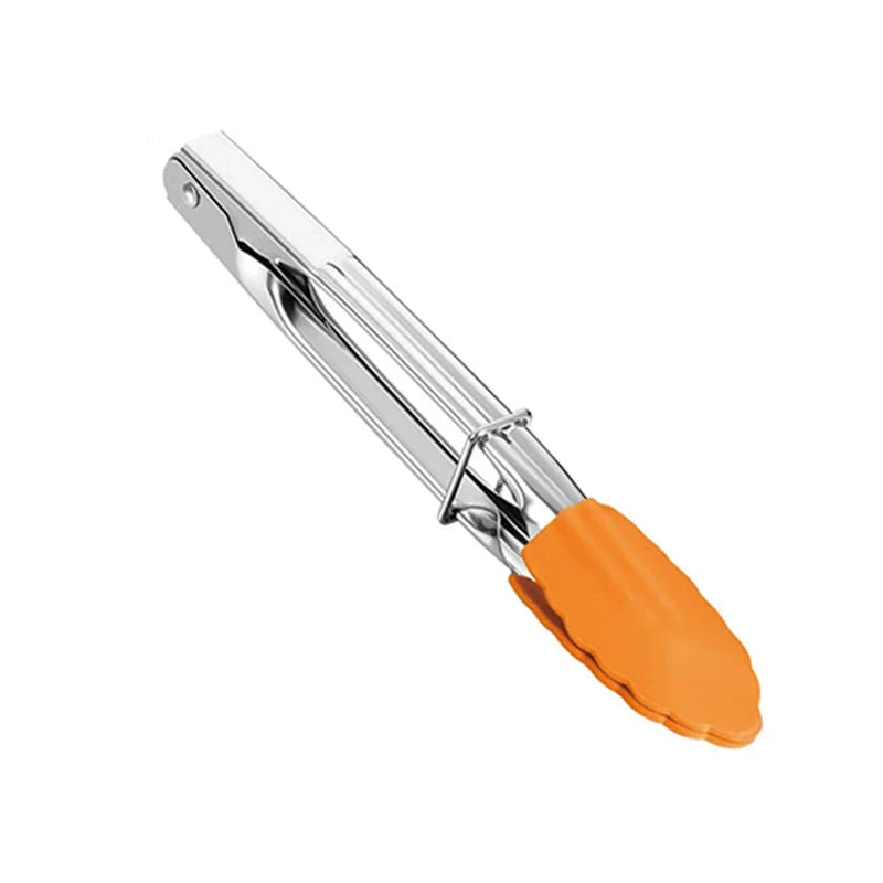 Axyaa Silicone Head Food Tongs with Stainless Steel Handle