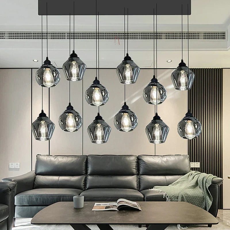 Axyaa Stainless Steel LED Chandelier Lights for Nordic Home Decor