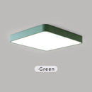 Axyaa Nordic Macaron LED Square Ceiling Light: Modern Iron Home Lamp for Living Room, Bedroom, Study