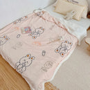 Axyaa Cartoon Milk Fleece Lamb Blanket - Spring/Autumn Season Sofa Nap Blanket