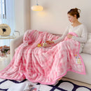 Axyaa Super Soft Rabbit Fur Sofa Throw Blanket for Luxury Multifunctional Bedspread