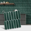 Axyaa Fish Scale Tile Stickers, Self-adhesive Backsplashes for Kitchen, Bathroom Walls