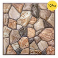 Axyaa 3D Faux Stone Tile Sticker for Kitchen and Bathroom Walls