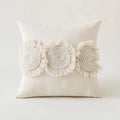 Axyaa Boho Tufted Lumbar Pillow Cover with Tassels - Modern Farmhouse Style