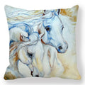 Axyaa Horse Printed Pillowcase 45x45cm Polyester Home Sofa Decor Throw Pillow Cover