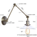 Axyaa Adjustable LED Glass Swing Arm Wall Lamps