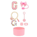 Axyaa 7pcs Cup Set for Stanley Tumbler: Straw, Cover, Cap, Boot, Stopper, Keychain, Sticker
