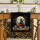 Axyaa Halloween Pumpkin Head Castle Skull Table Runner Farmhouse Kitchen Decor