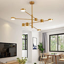 Axyaa Simple Black White Gold Ceiling Chandelier for Home and Restaurant