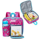 Girls Lunch Bag Axyaa - Washable, Adjustable Strap, Cute Design, Side Pocket, Water Bottle Slot