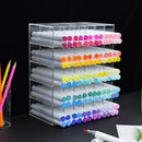 Axyaa Acrylic Marker Pen Holder & Storage Shelf for Office & School Supplies