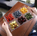 Axya Gold Candy Nut Box: European Snack Tray Acrylic Fruit Plate