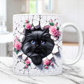 Axyaa 3D Cat Coffee Ceramic Mug Kitten Love Tea Cup Christmas Gift Mug