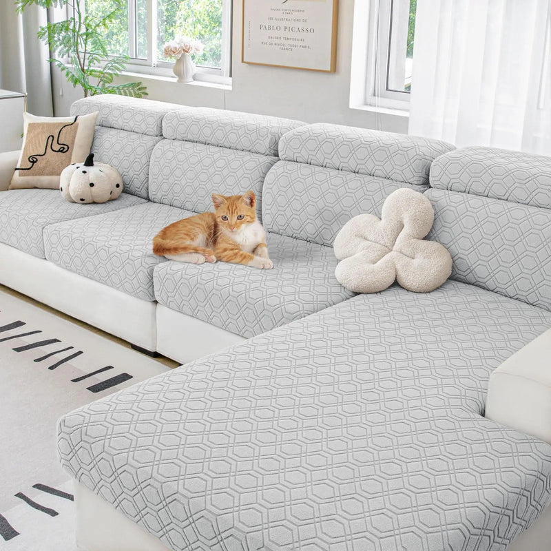 Axyaa Stretch Sofa Seat Cushion Covers - Washable & Universal Fit