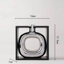 Silver Ceramic Vase Frame for Home Decor by Axyaa