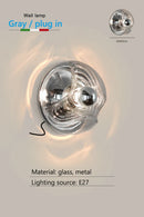 Axyaa Handblown Glass Wave Texture Wall Sconce with E27 Socket