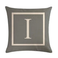 Axyaa Gray Alphabet Decorative Pillow Cover 45x45cm