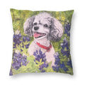 Pink Convertible Pillowcase White Poodle Sofa Cushion Cover Axyaa Home Decor