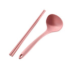 Axyaa Silicone Soup Spoon Chopstick Set - Kitchen Dinnerware Kit