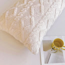 Axyaa Khaki Knitted Cushion Cover Twist Knitting Plush Pillow Case Vintage Style