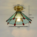 Axyaa Modern Glass Copper Ceiling Light Fixture for Home Decor and Night Illumination
