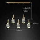 Axyaa Crystal Stone Pendant Light Gold Copper Ceiling Lamp