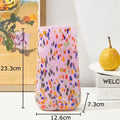 Axyaa Glass Vase with Artificial Flowers for Desk Decoration and Room Aesthetic