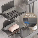Axyaa Wall Mounted Aluminum Alloy Soap Holder with Drainage, Bathroom Soap Dish