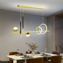 Axyaa Nordic LED Chandelier: Minimalist Design for Modern Spaces.