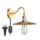 Axyaa Copper Pull Chain Wall Sconce Up Down Adjustable LED Light