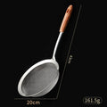 Axyaa Stainless Steel Mesh Colander with Wood Handle - Multi-purpose Kitchen Strainer
