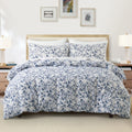 Leaf Plant Duvet Set, Boho Quilt Cover, Home Bedding by Axyaa