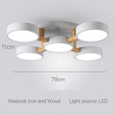 Axyaa Nordic Wood Ceiling Chandelier LED Lighting for Modern Home Decor
