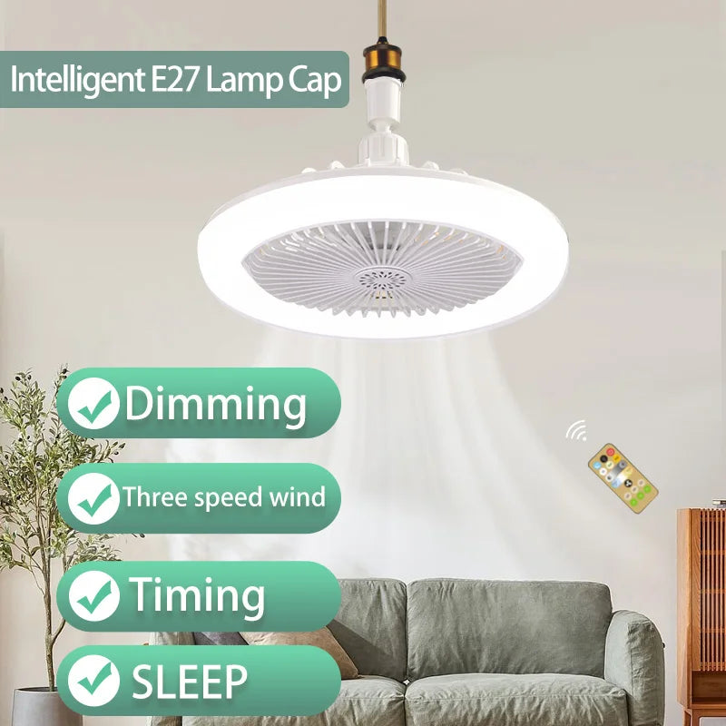 Axyaa Silent Ceiling Fan Light with Remote Control for Home Bedroom