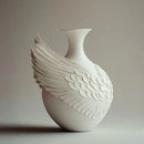 Axyaa White Ceramic Vase: Home Living Room Decor and Dining Room Centerpiece