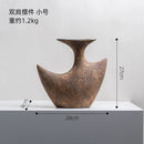 Axyaa Geometric Radians Ceramic Vase for Floral Arrangements