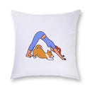 Axyaa Cute Girl & Puppy Everyday Life Pillow Case & Cushion Cover Cozy Home Decor
