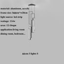 Axyaa Geometric LED Chandelier Black Gold Staircase Lighting for Luxury Living Spaces