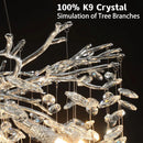 Axyaa Crystal Branch Chandelier: Elegant Ceiling Pendant Lamp for Bedroom & Living Room