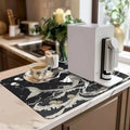 Axyaa Halloween Kitchen Draining Mat, Absorbent & Quick Dry for Coffee & Dishes
