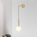 Axya Glass Ball Wall Lamp: Modern Black Bedside Lighting for Bedroom, Bathroom, Restaurant Decor