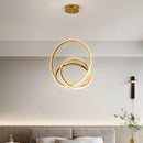 Axyaa Gold Ring LED Pendant Light Creative Circle Chandelier for Dining Room and Bar